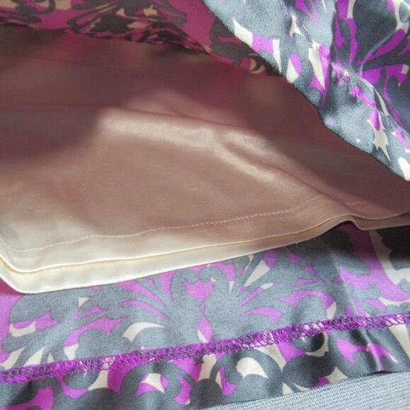 dELiAs Dress Womens Size 9 Purple Gray Tan Satin Conservative Elegant Cocktail - Picture 5 of 12